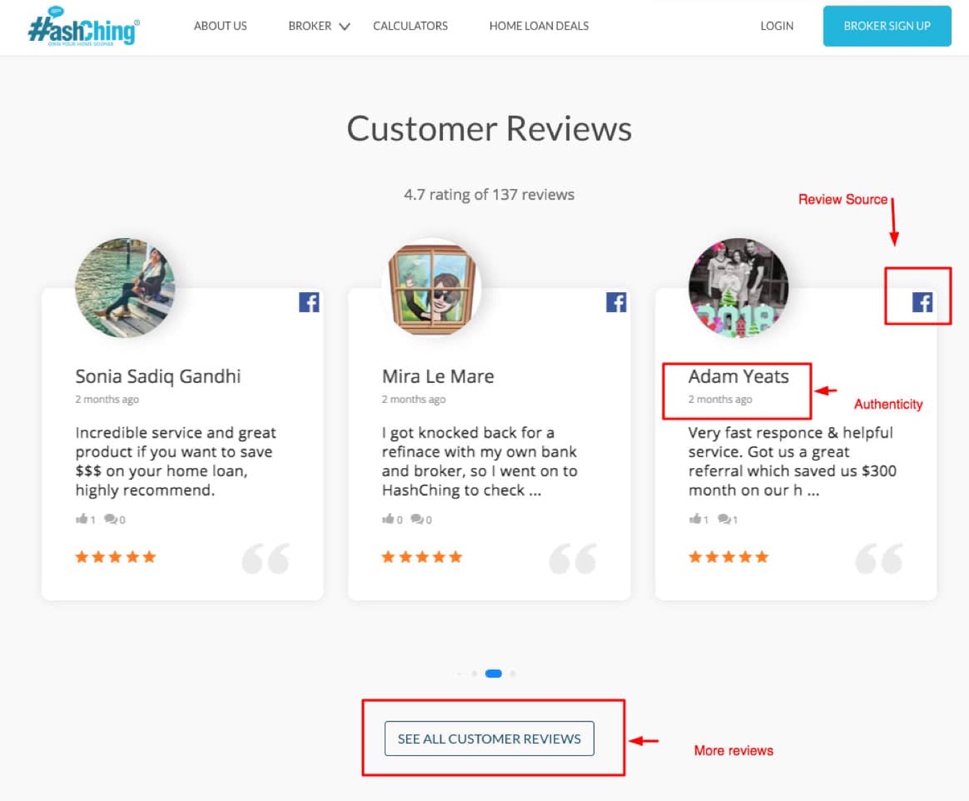 example of what a good customer review section looks like