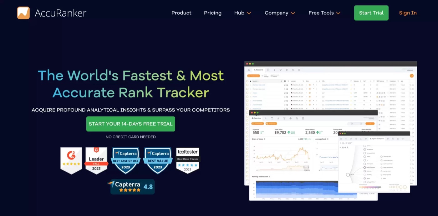 image of a website with good trust signals