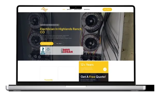 Electrician website built for a Colorado business