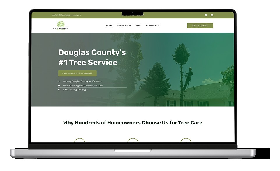 Tree service website built for a Colorado contractor
