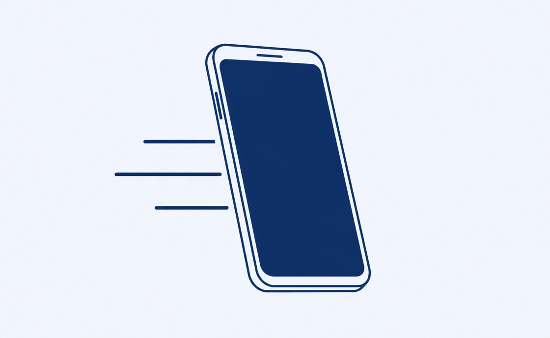 A page loading fast on a phone, shown as an illustration