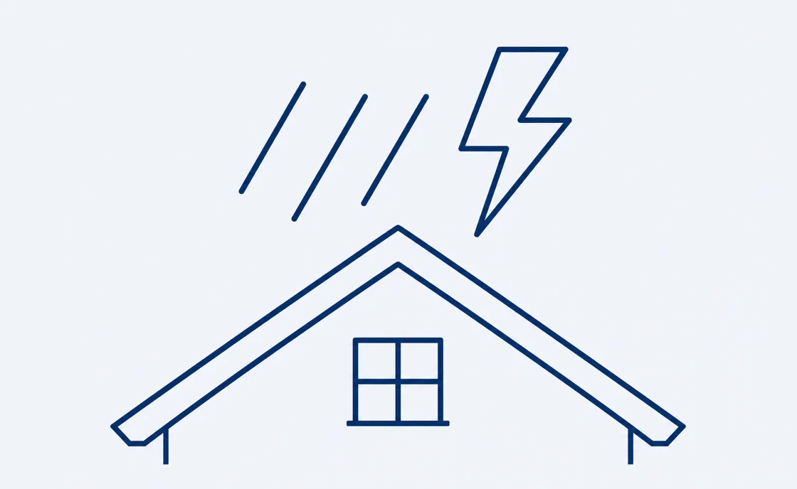 A storm response page, shown as an illustration